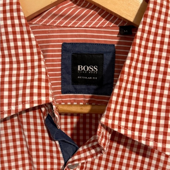 Boss Red Lightweight Checkered Shirt Jacket - Picture 2 of 3